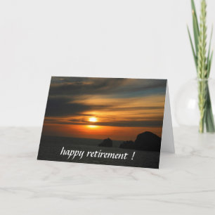 retiring sunset card