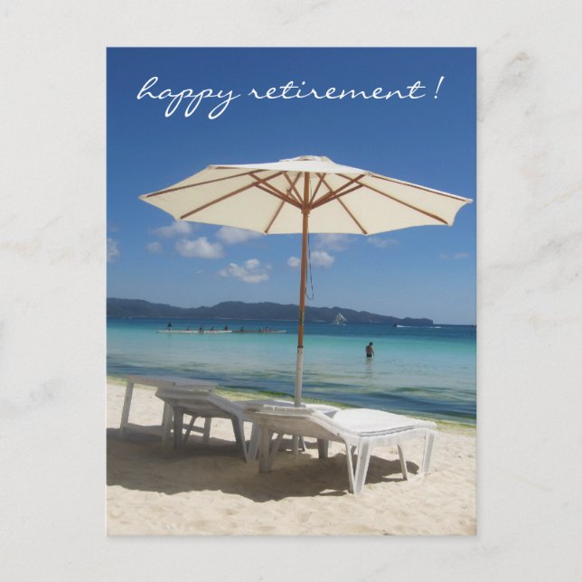 retiring umbrella seats postcard (Front)
