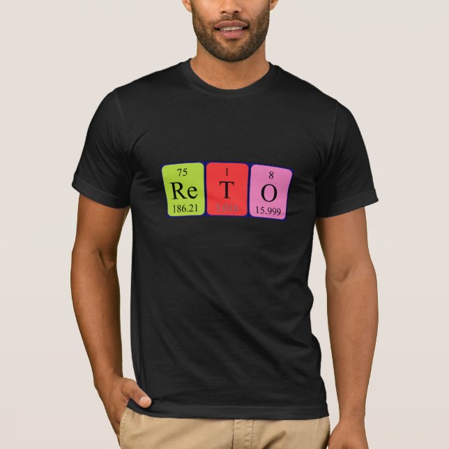 Reto periodic table name shirt (Front)