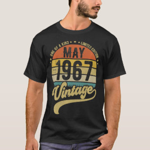 Reto Vintage 54th Birthday, Born in May 1967 T-Shirt