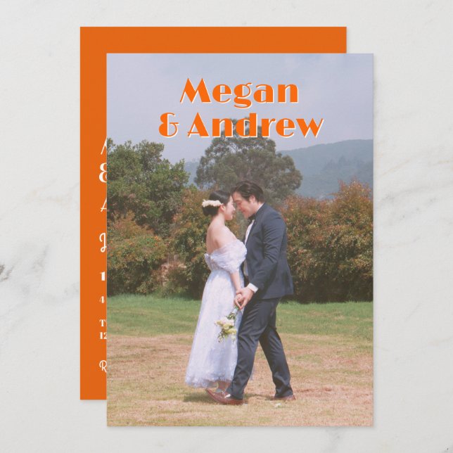 Reto wedding photo invitation (Front/Back)