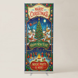 Retractable Banner for Christmas & New Year's Eve.