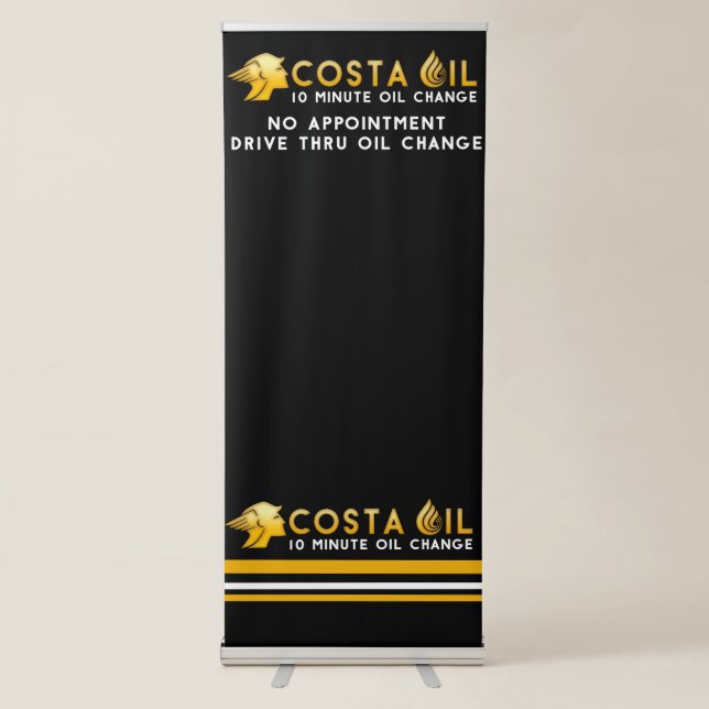 Retractable Costa Oil banner (Front)