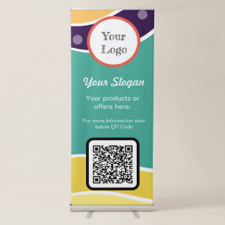 Retractable Event QR Code Standing Banner Stand