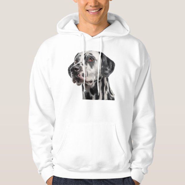 Retrato close-up de um cão dálmata adulto Moletom Hoodie (Front)