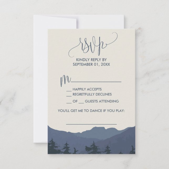 Retreat to the Mountains Song Request RSVP Card (Front)