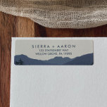 Retreat to the Mountains Wedding<br><div class="desc">These retreat to the mountains wedding return address labels are perfect for a modern wedding. The design features a serene blue watercolor mountain range with a forest of evergreen trees in the foreground. Purchase the return address label size for your wedding invitations, and the address label size for your RSVP...</div>