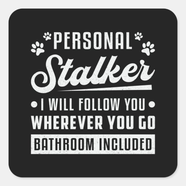 Retriever Bathroom Included Dog Lover Puppy Funny Square Sticker (Front)