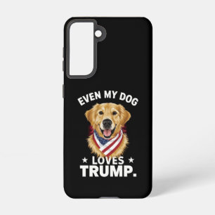 Retriever Even My Dog Loves Trump USA Flag Samsung Galaxy Case