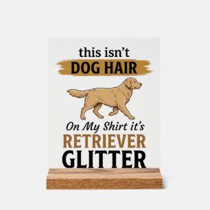 Retriever Glitter Funny Dog Lover Vintage Design_1 Acrylic Sign