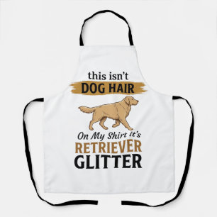 Retriever Glitter Funny Dog Lover Vintage Design_1 Apron