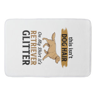 Retriever Glitter Funny Dog Lover Vintage Design_1 Bath Mat
