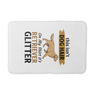 Retriever Glitter Funny Dog Lover Vintage Design_1 Bath Mat