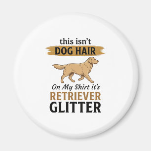 Retriever Glitter Funny Dog Lover Vintage Design_1 Magnet