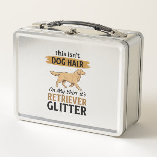 Retriever Glitter Funny Dog Lover Vintage Design_1 Metal Lunch Box