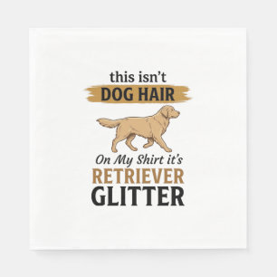 Retriever Glitter Funny Dog Lover Vintage Design_1 Napkin