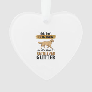 Retriever Glitter Funny Dog Lover Vintage Design_1 Ornament