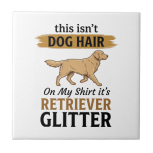 Retriever Glitter Funny Dog Lover Vintage Design_1 Tile