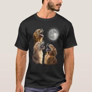 Retriever Howling At Moon for Mom & Dad T-Shirt