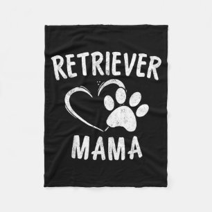 Retriever Mama Gift Black Golden Dog Mum Flying Fleece Blanket