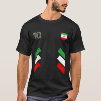 Retro10 Iran Football Iran Soccer Iran Flag T-Shirt