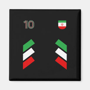 Retro10 Iran Footbyll Iran Soccer Iran Flag  Magnet
