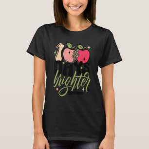 Retro 100 Days Brighter Groovy Teacher 100th Day o T-Shirt