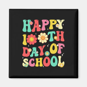 Retro 100 Days Of School Teachers Students 100th D Magnet