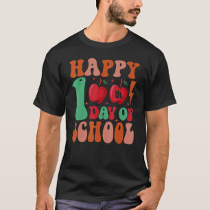 Retro 100th Day of School Teachers Kids Child Happ T-Shirt