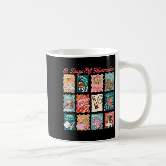 Retro 12 Days Of Nutcracker Ballet Fairy Plum Ging Coffee Mug (Right)