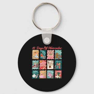 Retro 12 Days Of Nutcracker Ballet Fairy Plum Ging Key Ring