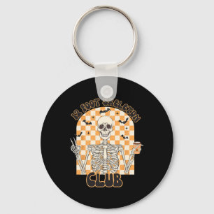 Retro 12 Foot Skeleton Club Halloween Kids Trick O Key Ring