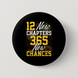 Retro 12 New Chapters 365 New Chances Happy New Ye 6 Cm Round Badge
