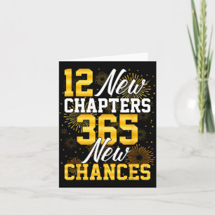 Retro 12 New Chapters 365 New Chances Happy New Ye Card