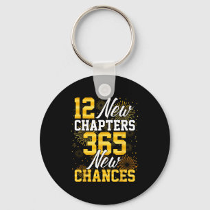 Retro 12 New Chapters 365 New Chances Happy New Ye Key Ring