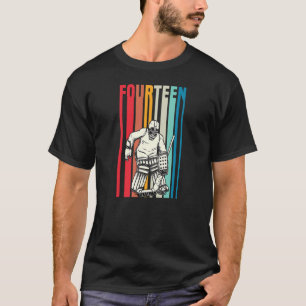 Retro 14 Year Old Ice Hockey Goalie 14th Birthday T-Shirt