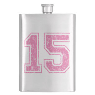 Retro 15 Pink Hip Flask