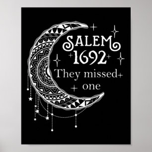 Retro 1692 They Missed One Witch Salem 1692 Hallow Poster