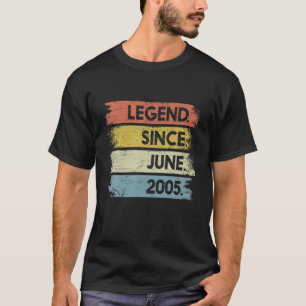 Retro 16 Years Old Legend Since June 2005 Vintage T-Shirt