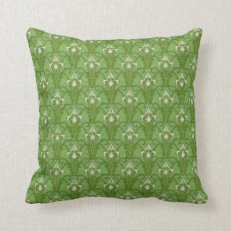 Retro 1880s Victorian Emerald Green Cushion