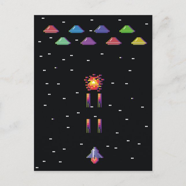 Retro 1908s Video game arcade Postcard (Front)