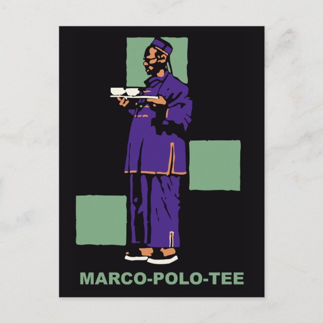 Retro 1910 German tea ad Postcard (Front)