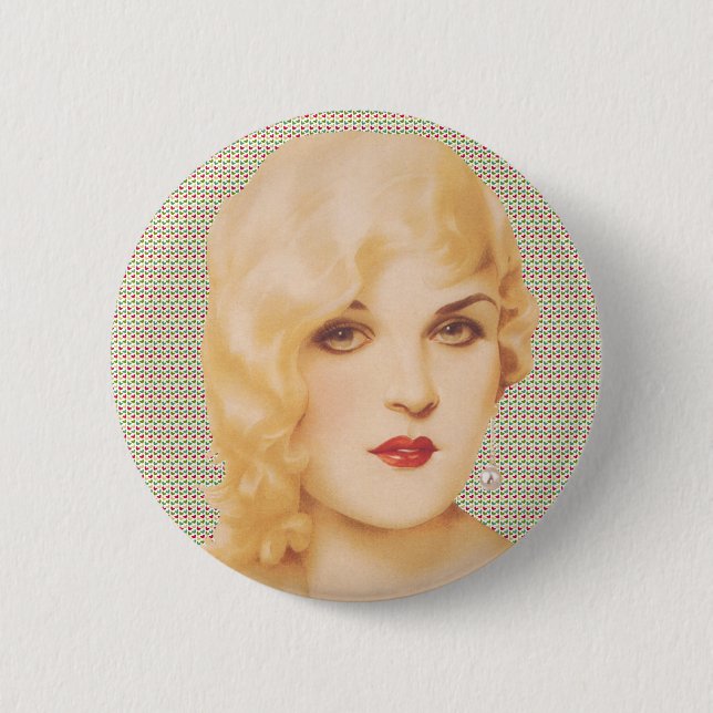 Retro 1930s Love 6 Cm Round Badge (Front)