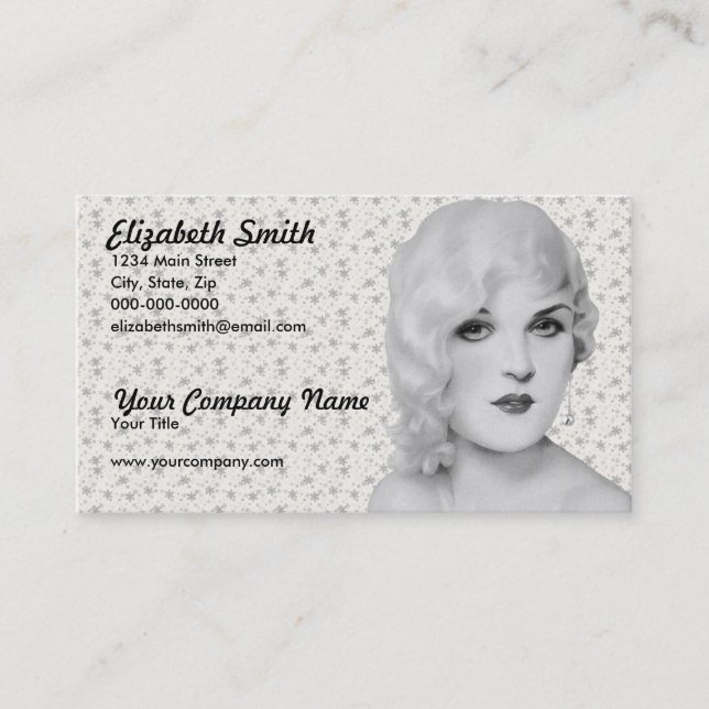 Retro 1930s Pinup Business Card (Front)