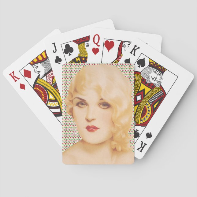 Retro 1930s Pinup Love Playing Cards (Back)