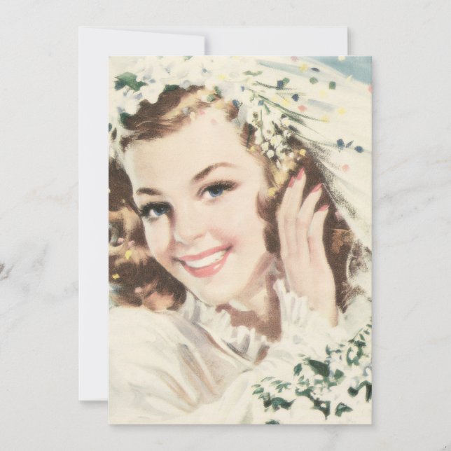 Retro 1940s Bridal Shower Invitation (Front)