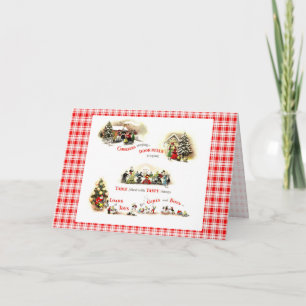 Retro 1940s Christmas Holiday Card