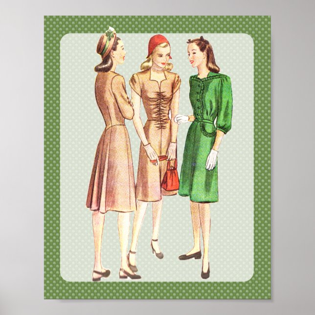 Retro 1940s Fashion Poster (Front)