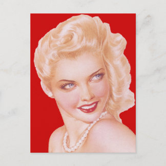 Retro 1940s Love Postcard