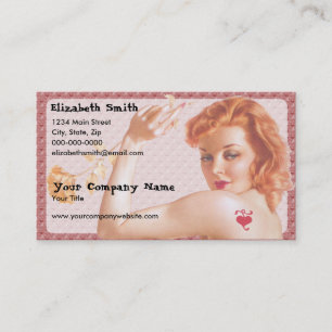Retro 1940s Love V2 Business Card